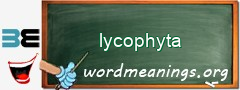 WordMeaning blackboard for lycophyta